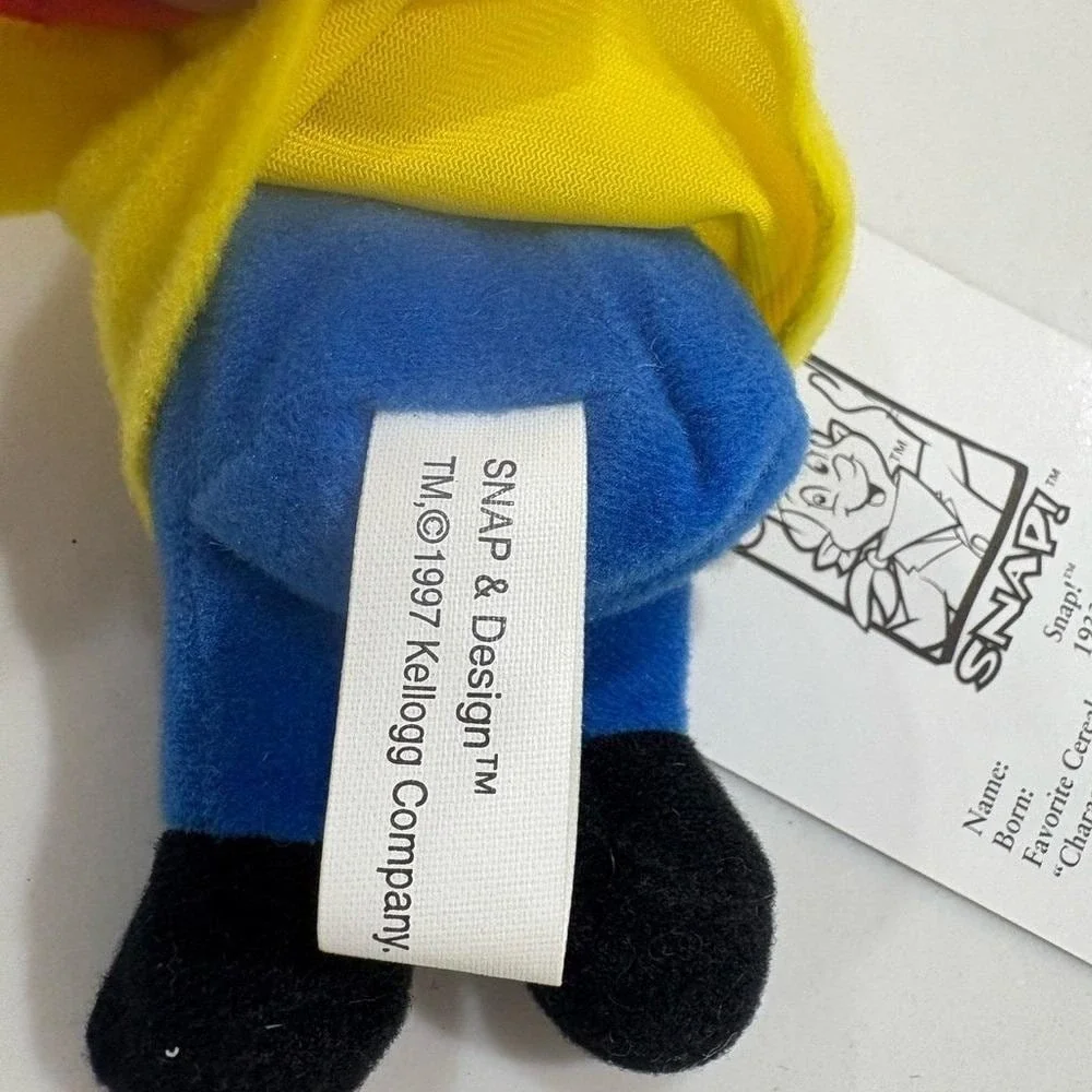 1997 Kellogg's Snap Crackle Pop Bean Bag Plush Rice Krispies NWT Set of 3
